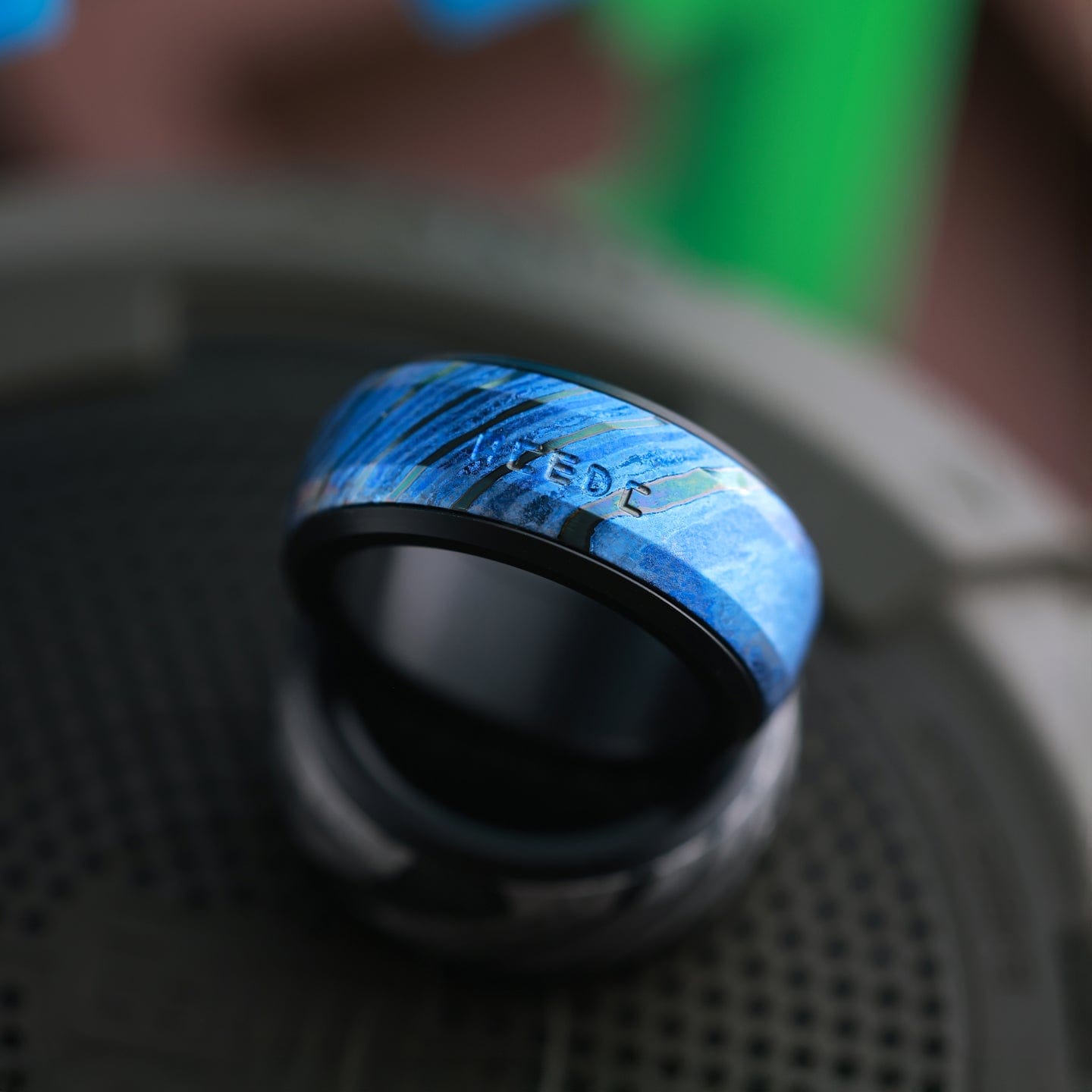 ACEdc 只禁优惠代码 Mechanical Ring 3.0-ZERO Crystal Zircuti-blue (ships in Mid March) / Size #16