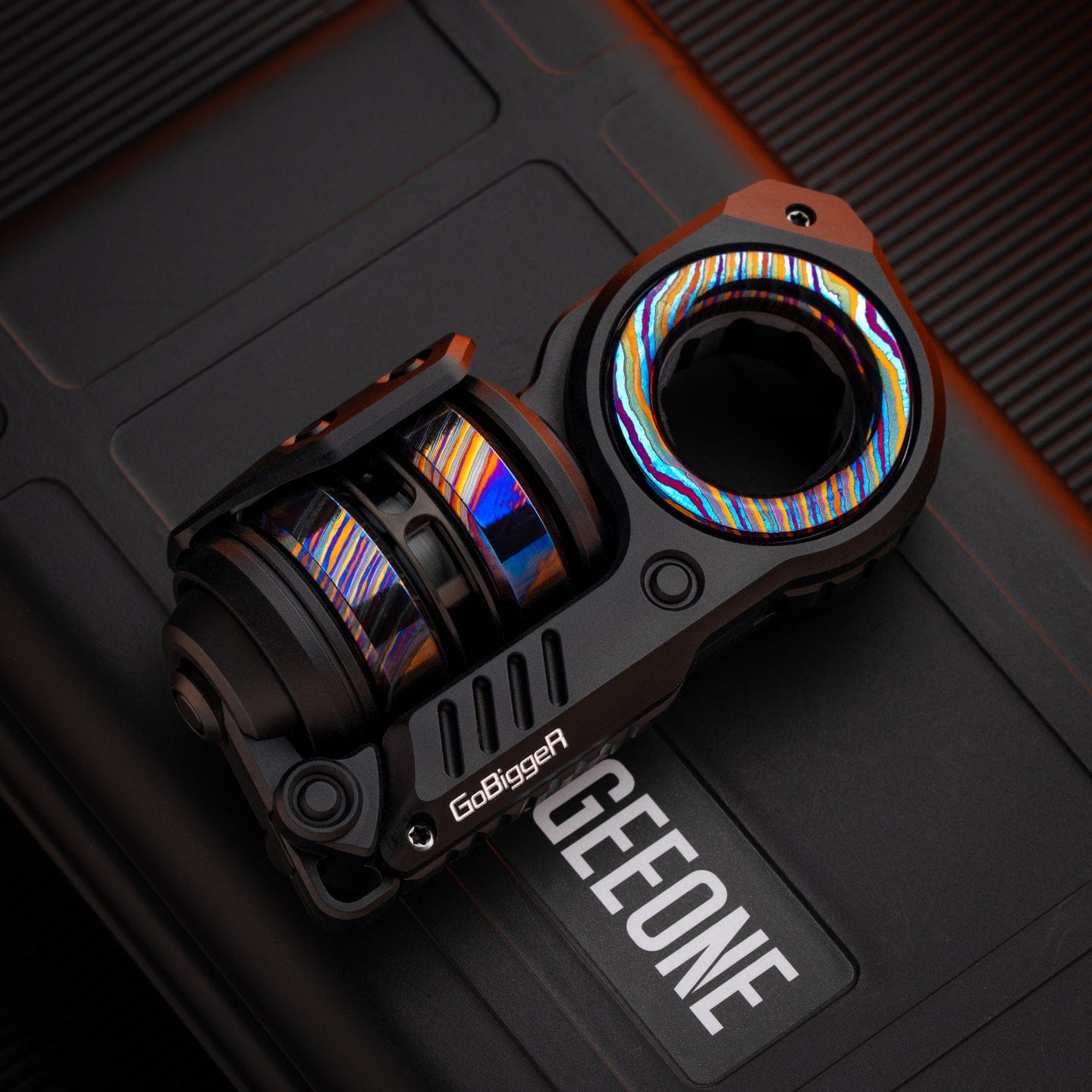 GoBiggeR Fidget Slider Sinian Lite (Youth Edition) Sinian / Aluminum black + Titanium rotor + Zircuti (4parts)