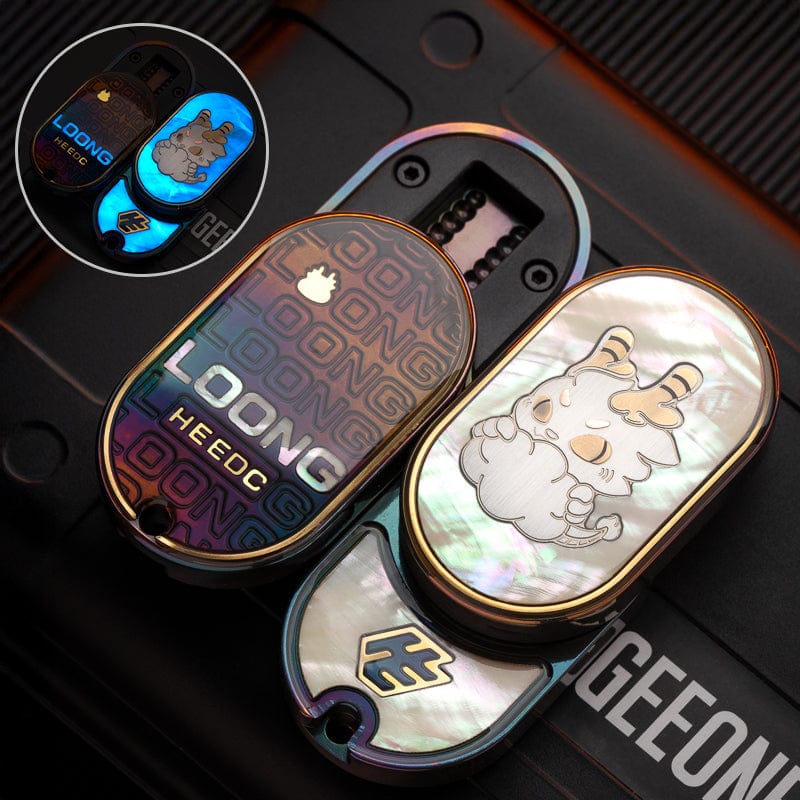 HE EDC Fidget Slider Ling Yun 3.0 Ling Yun / Oil Slick Zirconium-white shell (glow in the dark)