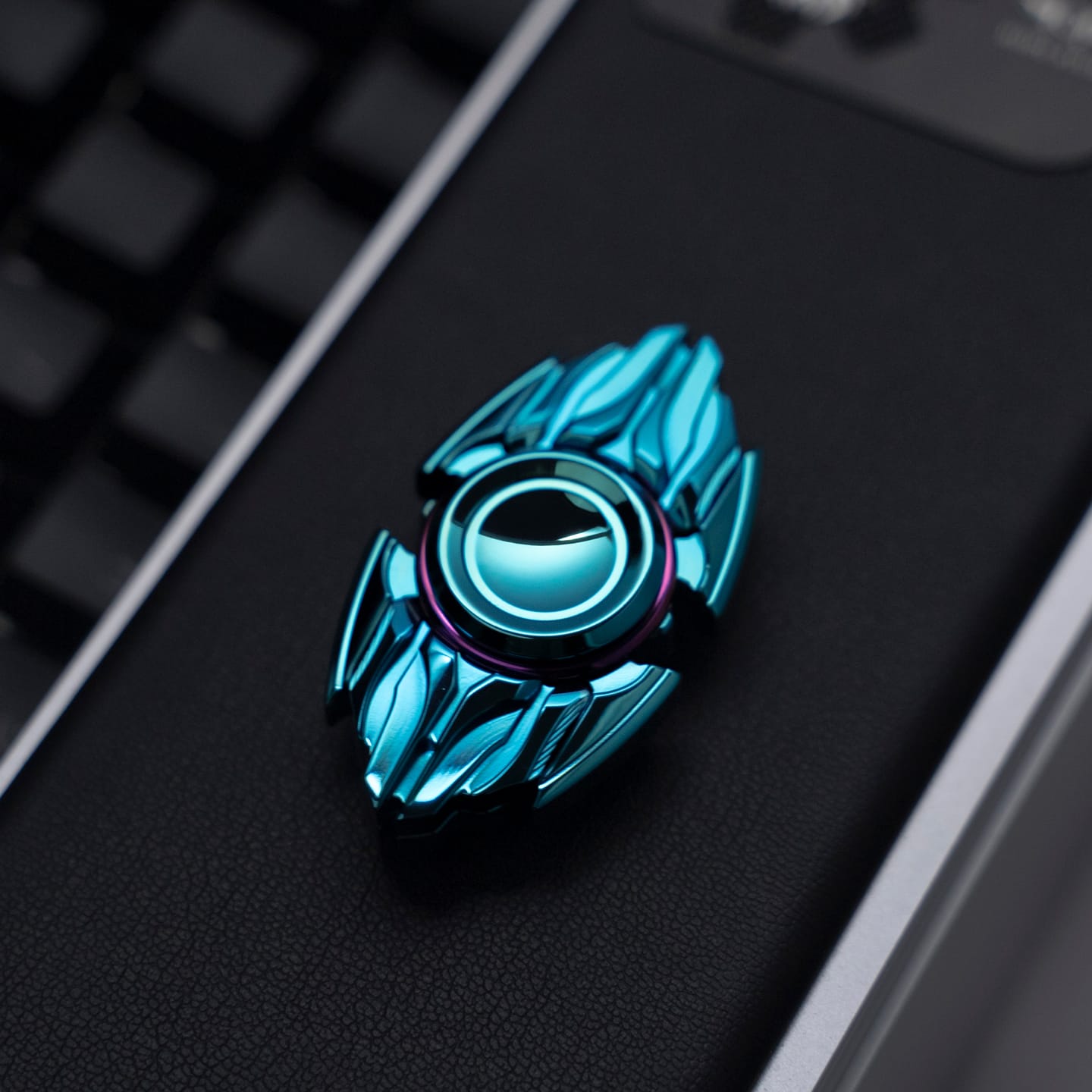 HOPE Fidget Spinner Dark Spinner Zirconium-Corrosion Cyan