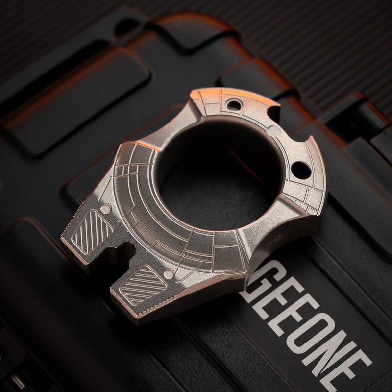 JGY EDC Multi Tool ZETA1 Knuckle Duster Stonewashed Titanium