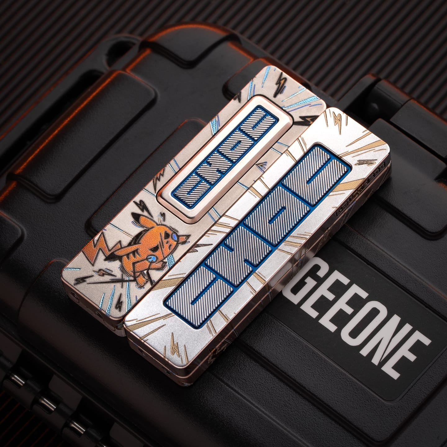 LAUTIE 只禁优惠代码 “Choc” Mechanical Slider Choc (Custom Engraved Version) / Titanium - Pokemon orange