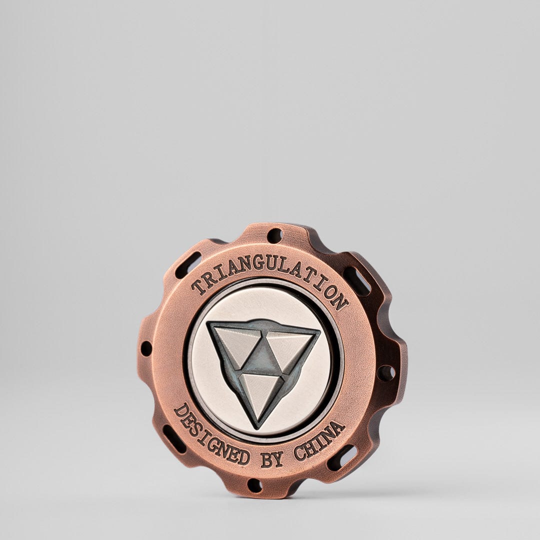 Triangulation Fidget Spinner Hawk Distress brass + Copper