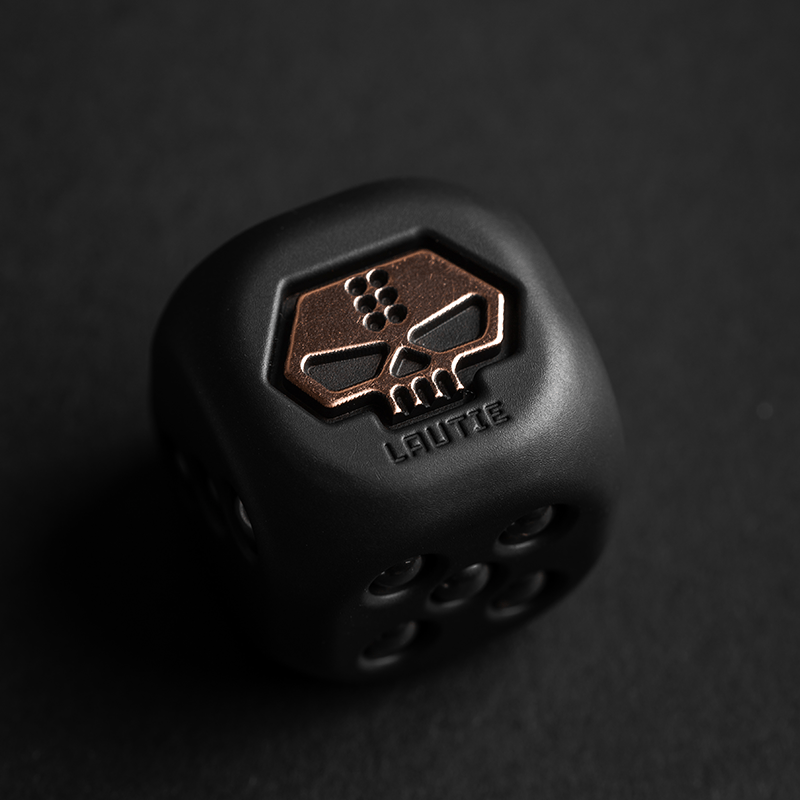 LAUTIE Pendants Warrior Monk Metal Dice Blasted Zirconium/Copper